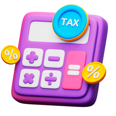 Tax Calculation 3D Icon