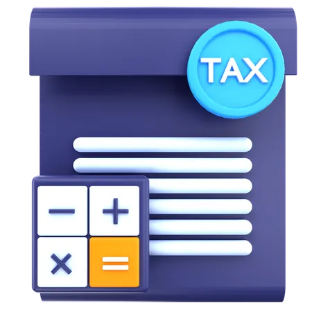 3 D Render Tax Calculation Illustration 3D Icon
