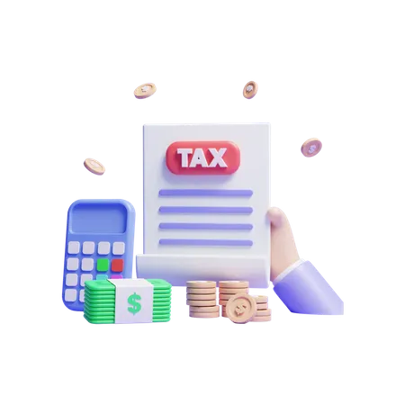 Online Tax Payment Report Ui Icon 3D Icon