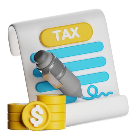 Tax Calculation Document  3D Icon