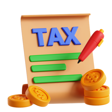 Tax Calculation Document  3D Icon