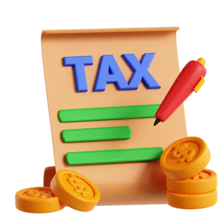 Tax Calculation Document  3D Icon