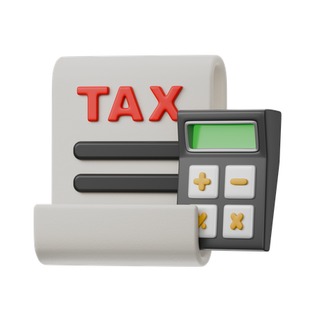 Tax Calculator  3D Icon