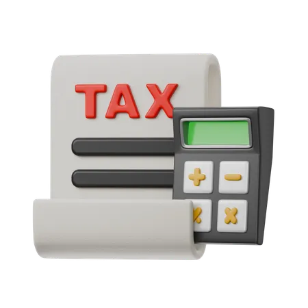 Tax Calculator  3D Icon