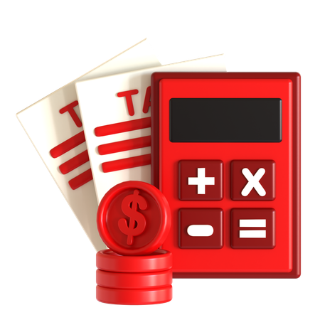 Tax Calculator  3D Icon