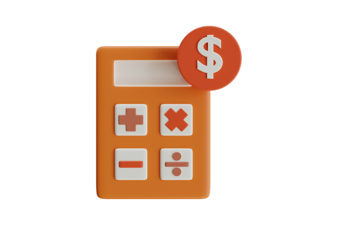 Tax Calculator  3D Icon