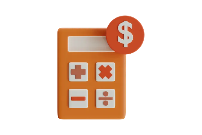 Tax Calculator  3D Icon