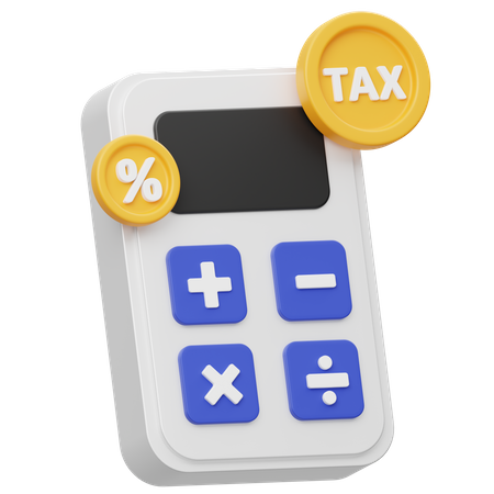 Tax Calculator  3D Icon