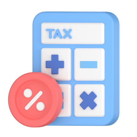 Tax calculator  3D Icon