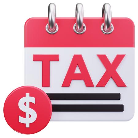Tax Calendar  3D Icon