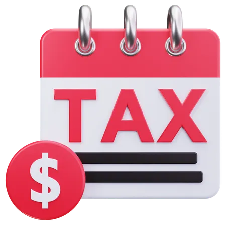 Tax Calendar  3D Icon