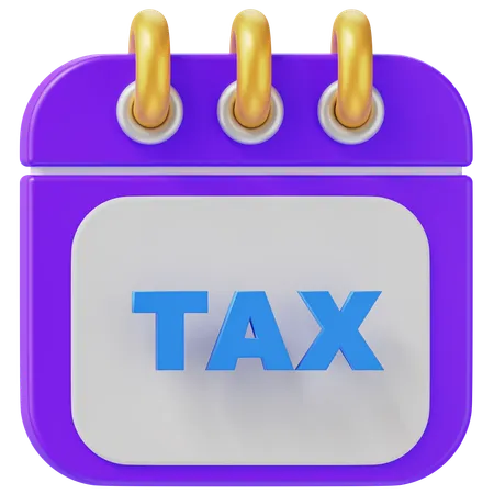 Tax Calendar  3D Icon