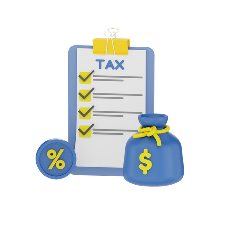 Tax Check List  3D Icon