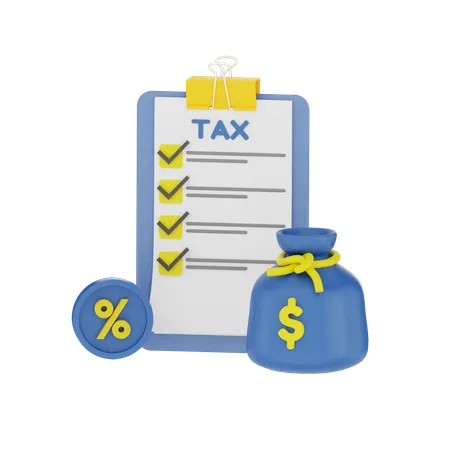 Tax Check List  3D Icon