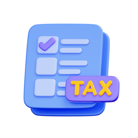 Tax Checklist  3D Icon