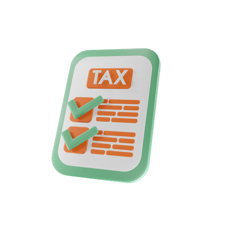 Tax Checklist  3D Icon