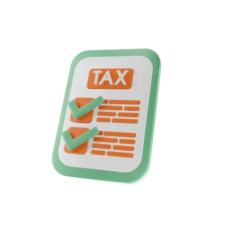 Tax Checklist  3D Icon