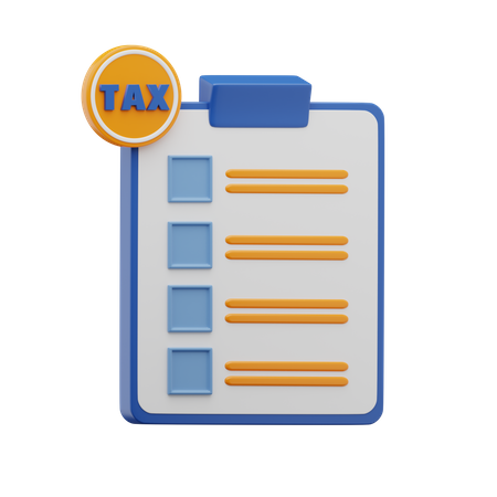 Tax Checklist  3D Icon