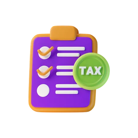 Tax Checklist  3D Icon