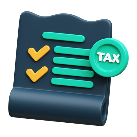 Tax Checklist  3D Icon