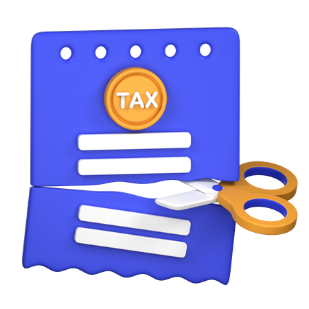 Tax Cut  3D Icon