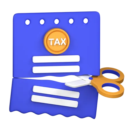 Tax Cut  3D Icon