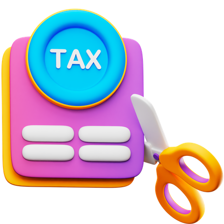 Tax Cut  3D Icon