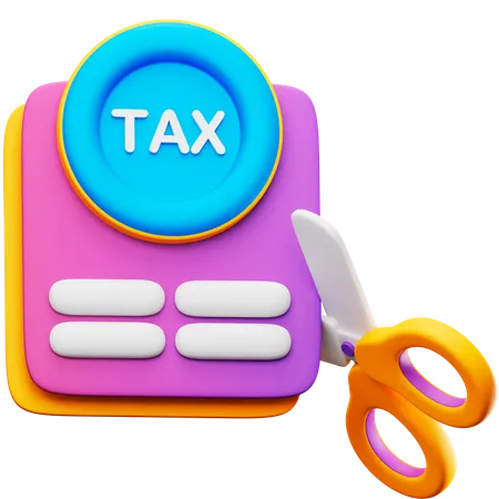 Tax Cut  3D Icon