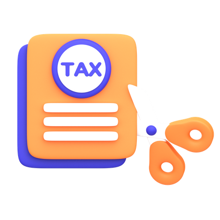 Tax Cut  3D Icon