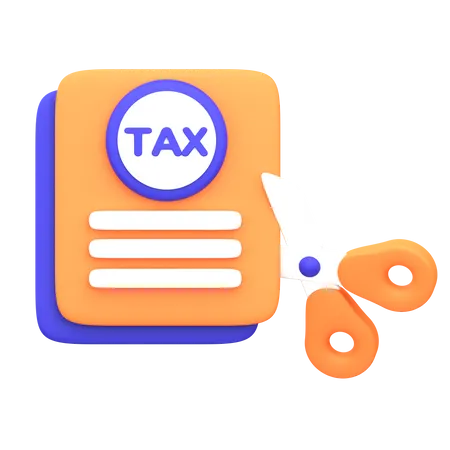 Tax Cut  3D Icon