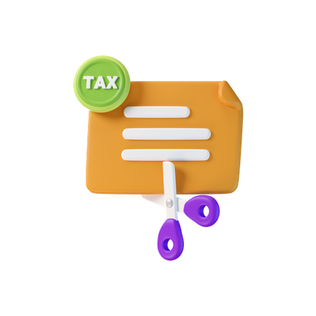 Tax Cut  3D Icon