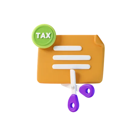 Tax Cut  3D Icon