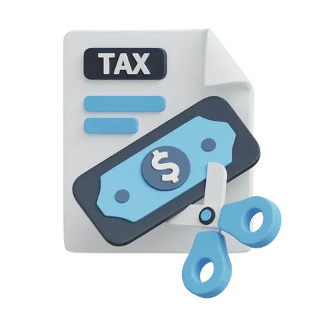 Tax Cut  3D Icon