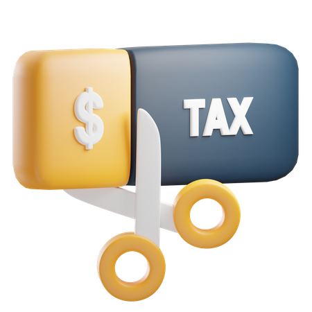 Tax Cut  3D Icon