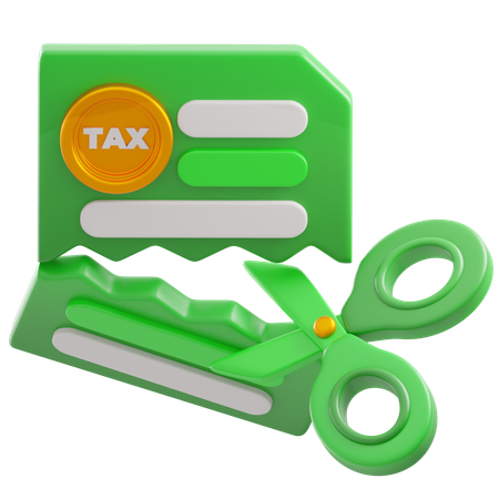 Tax Cut  3D Icon