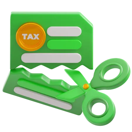 Tax Cut  3D Icon