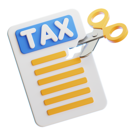 Tax Cut  3D Icon