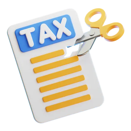 Tax Cut  3D Icon