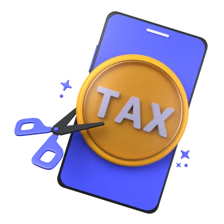 Tax Cut  3D Icon