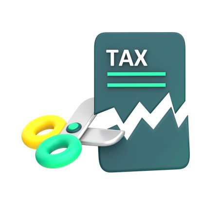 Tax Cut  3D Icon