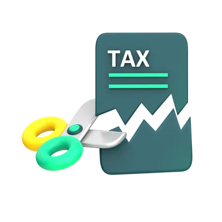 Tax Cut  3D Icon