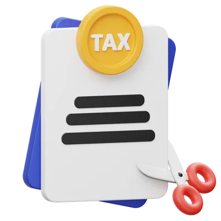 Tax Cut  3D Icon