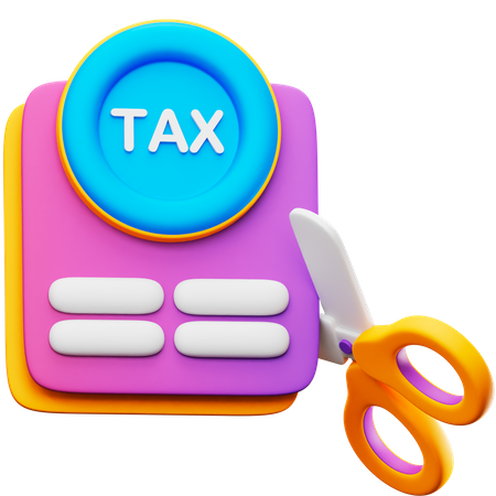 Tax Cut  3D Icon