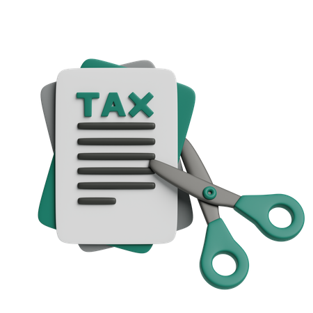 Tax Cut  3D Icon