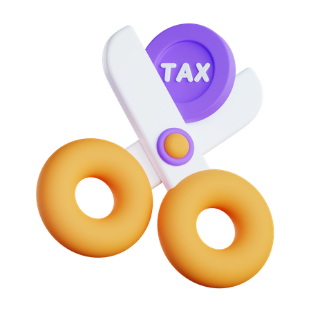 Tax Cut  3D Illustration
