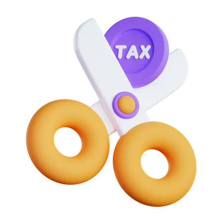 Tax Cut  3D Illustration
