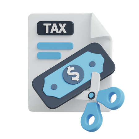 Tax Cut  3D Icon