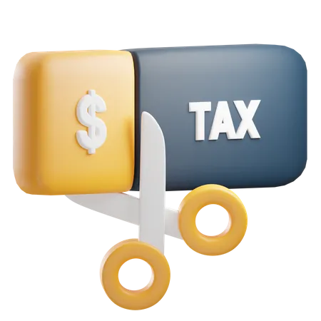 Tax Cut  3D Icon