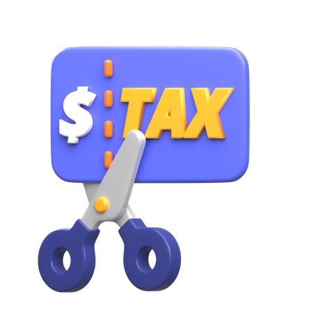 Tax Cuts  3D Icon