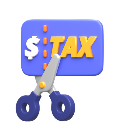 Tax Cuts  3D Icon